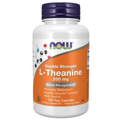 Now Foods L-Theanin 200 mg   120 Kapseln