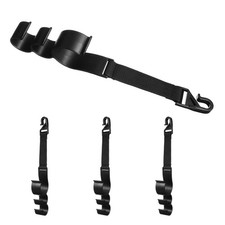 4Pcs Durable Car Seat Headrest Hooks Black Multifunctional Car Organization Set