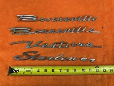 Lot Vintage Automobile Emblems Bonneville Ventura Starliner All Damaged Old Car