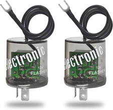 LED Flasher Relay 2 Pins 12V Pack of 2 - Heavy Duty Turn Signal Flasher Relay