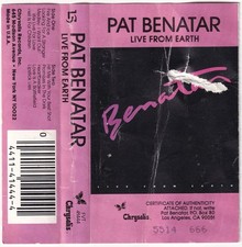 Pat Benatar Live From Earth Cassette 1983 NUMBERED 5514 666 12063 4 FVT 41444