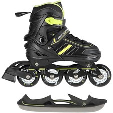 2in1 Inlineskates Größe L (39-43) Schlittschuhe Inliner wechselbare Kufen Hockey