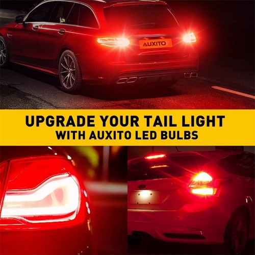 AUXITO LED Brake Stop Tail Light Bulbs 3157 Lamp 3057 3357 4057 4157 Red Canbus - Imagen 2 de 9
