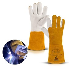 Welding protective gloves STAHLWERK of real leather - TIG / MIG / MAG / Plasma