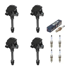 New Set of 4 Ignition Coil & BOSCH Spark Plug for 16-21 Honda Civic/ 17-22 CR-V