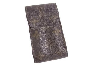 Louis Vuttion Brown Monogram Pattern Tobacco Case Collectible Accessory Vintage