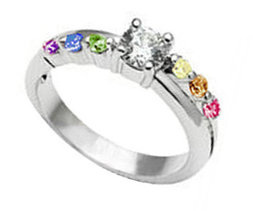 Pride Shack Rainbow CZ Spinner Ring - LGBT Gay Pride Stainless Steel Fashion Ring