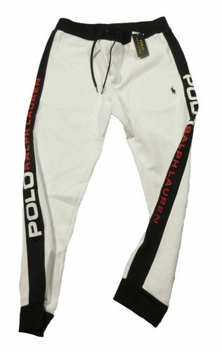 POLO Ralph Lauren 67 Alpine Racing Jogger Pantaloni Della Tuta Bianco Nero  Uomo 2XL-Big | eBay