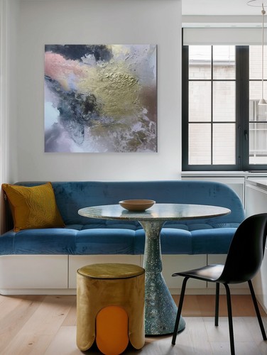 A Large Contemporary ABSTRACT Acrylic Textured PAINTING On 90 x 90cm Canvas - Picture 11 of 15