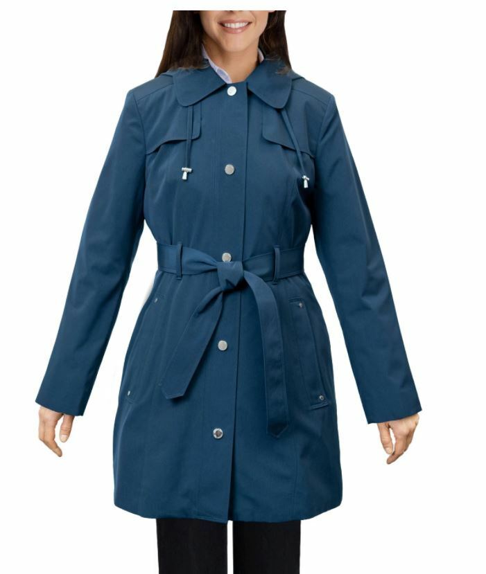 New London Fog Women's Hooded Trench Coats Variety Color &Sizes