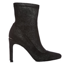 Stivaletti donna Moda In Pelle Novalee blocco tacco peltro punta quadrata glitter