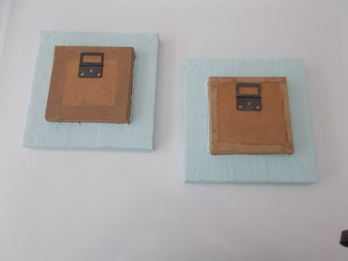 Pair of Distressed Rustic Pastel Wood Shadow Boxs Wall Hanging Starfish 6.5" - Picture 10 of 14