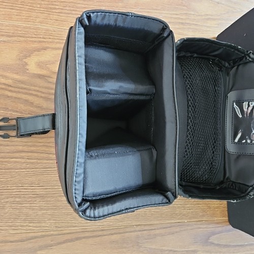 Canon SLR Camera Bag Case Black Padded Soft Shoulder Strap Digital VGC Leather - Picture 6 of 8