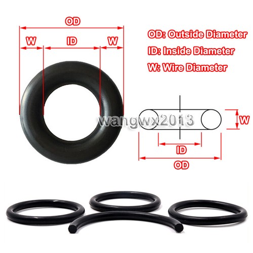 10 anillos tóricos resistentes al aceite NBR nitrilo butadieno goma 2,5 mm 58-150 mm - Imagen 7 de 7