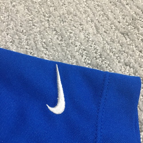 Nike Golf Polo Shirt Mens Medium Blue Short Sleeve Embroidered Logo Dri-Fit - Picture 6 of 13
