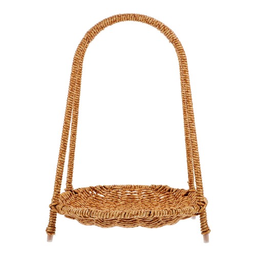 Snack Plate Tray with Handles Round Serving Exquisite Bread Fruit