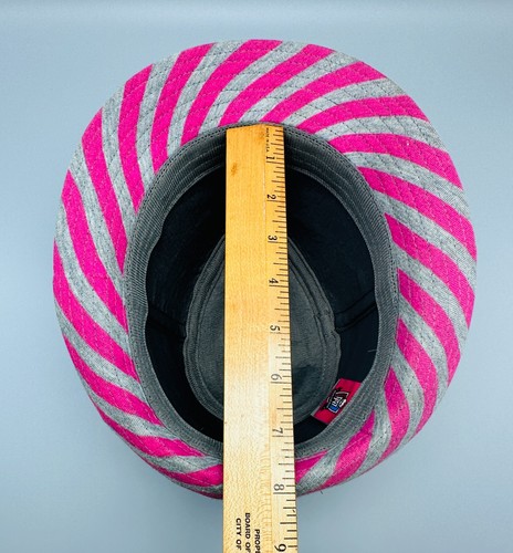 Monster High Hat Bucket Fedora Skull Detail S/M Pink Gray Black w/ Glitter Band - Picture 15 of 16