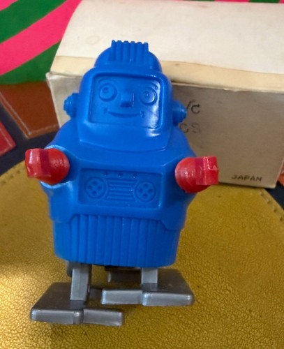 ROBOT giocattolo vintage anni 60 Tomy MINIROBOT avvolgibile Mighty Midget Giappone con chiave FUNZIONA - Foto 3 di 11
