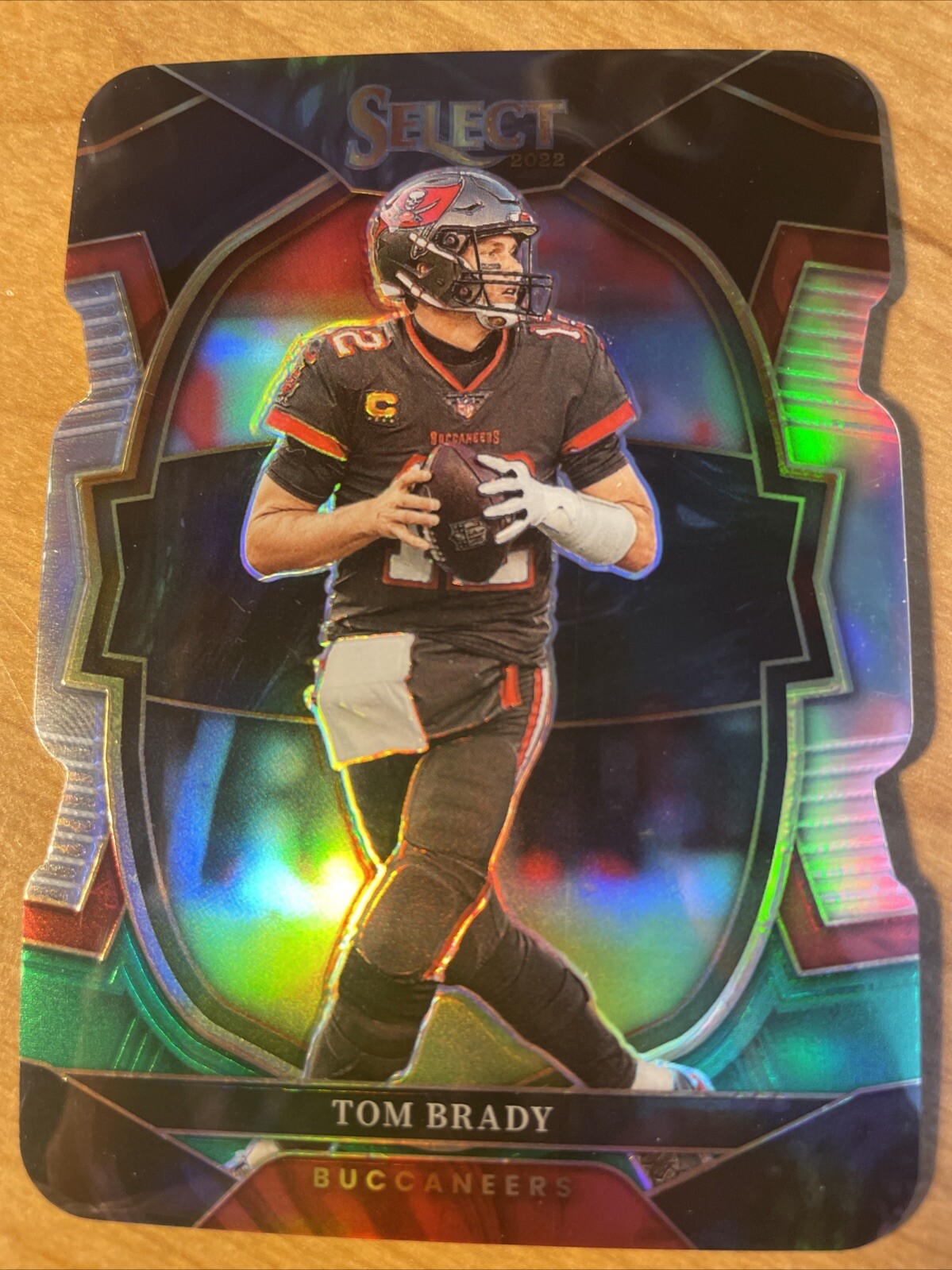 2022 Panini Select - Concourse Tom Brady #26 Black & Red Prizm Die-Cut