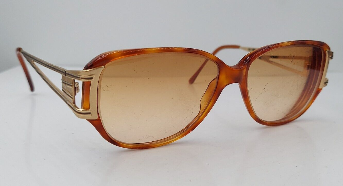 Vintage Lauren Michaels Brown Gold Oval Sunglasses Frames Only s-l1200.jpg main image 2