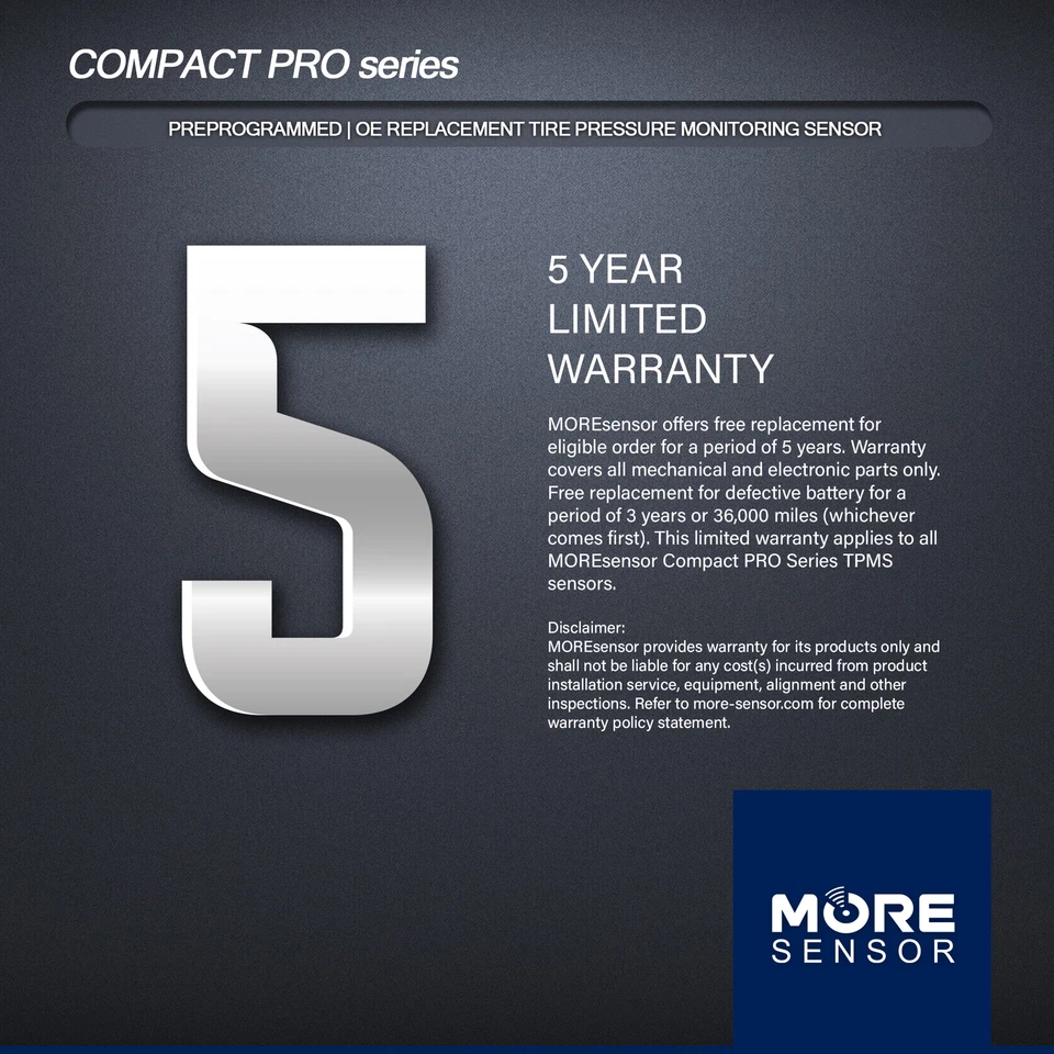 4PC 315MHz MORESENSOR TPMS Snap-in Tire Sensor for 370Z Cube Juke Sentra Quest - Image 4 of 4