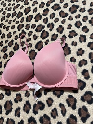 Victorias Secret PINK Where Everywhere super push-up bra 34C Pink