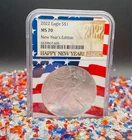 2022 $1 Silver Eagle NGC MS70 New Year's Limited Edition US Flag Holder Spotless