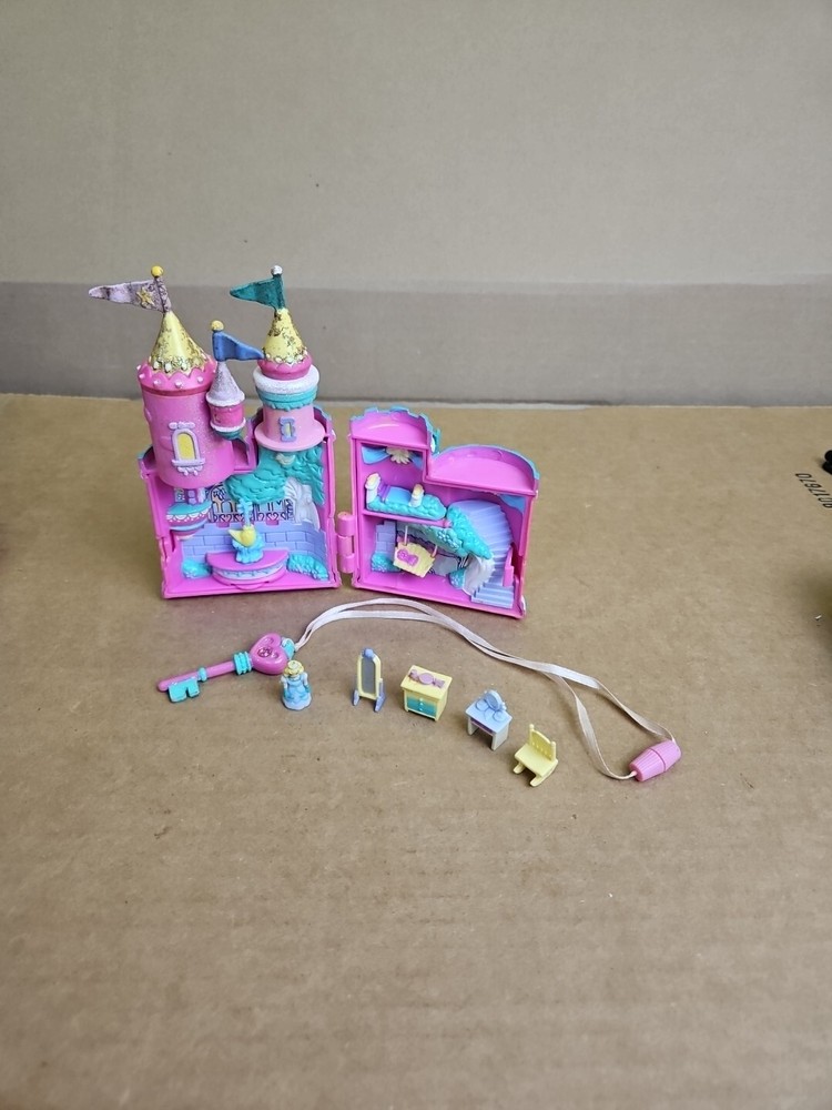 Polly Pocket Style 1995 Trendmasters Starcastle Vanity Salon Fairy, Accs, Vtg