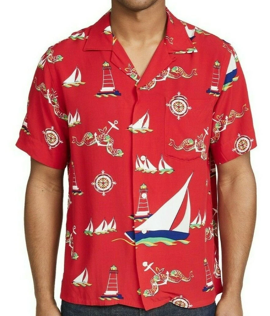 Polo Ralph Lauren Captain Royal Sailboat Yacht Sailor Lightweight Viscose Shirt
Opens in a new windo