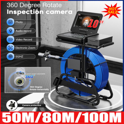 10 inch IPS Monitor Sewer Camera Inspection 360 degrees + 7mm Cable diameter