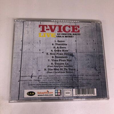 T-Vice - Live Au Zenith, Haiti USA & More - CD | eBay