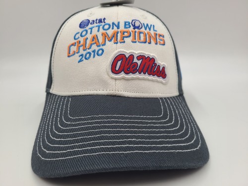 Ole Miss Rebels 2010 Cotton Bowl Champions Adjustable Hat Cap Champs NCAA White - Imagen 2 de 13