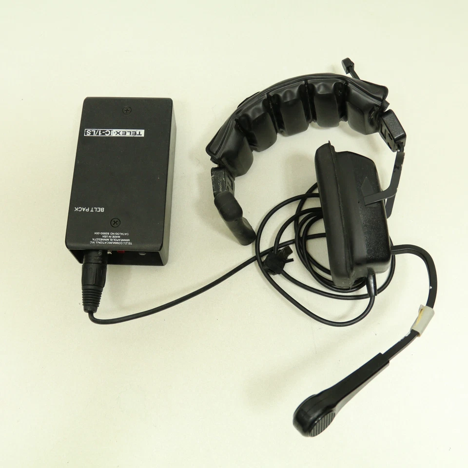 Telex IC-1/ LS Wired 2 Way Studio Intercom Belt Pack w Telex PH-1 Single Headset - Image 2 of 4