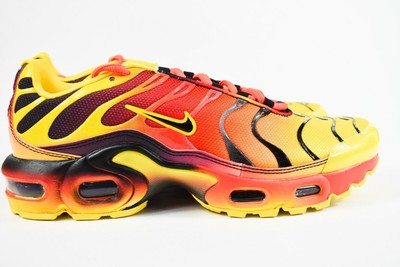 nike air max plus fade chrome yellow bright crimson