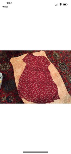 MOTHERHOOD RED FLORAL MATERNITY DRESS SIZE M - Picture 5 of 5