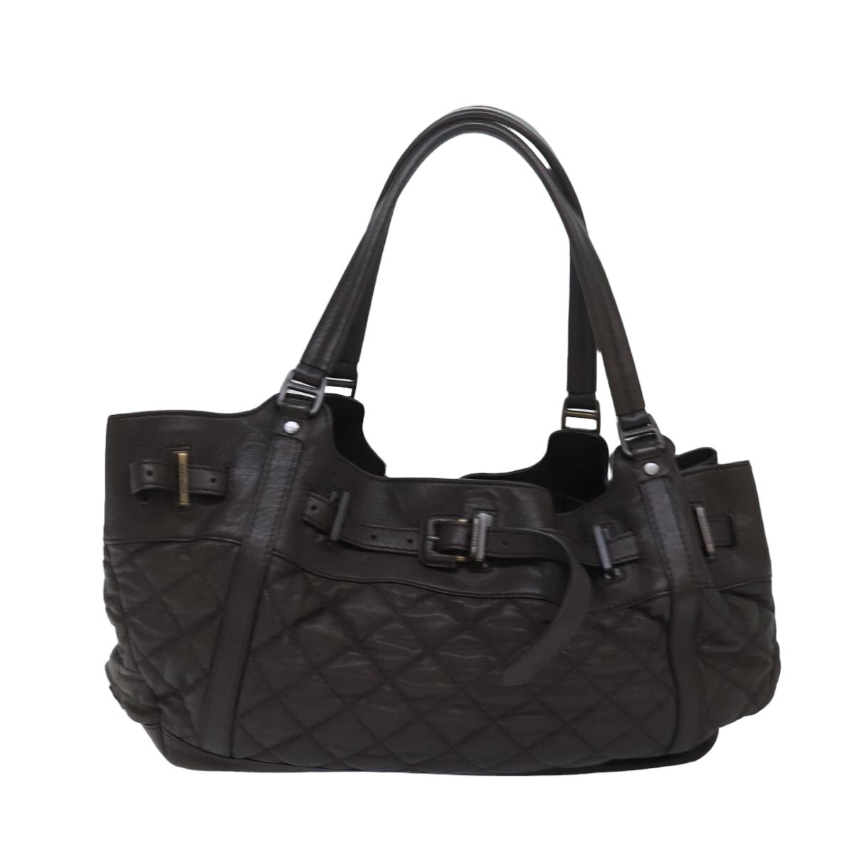 Burberry Brown Leather Tote Bag Authentic