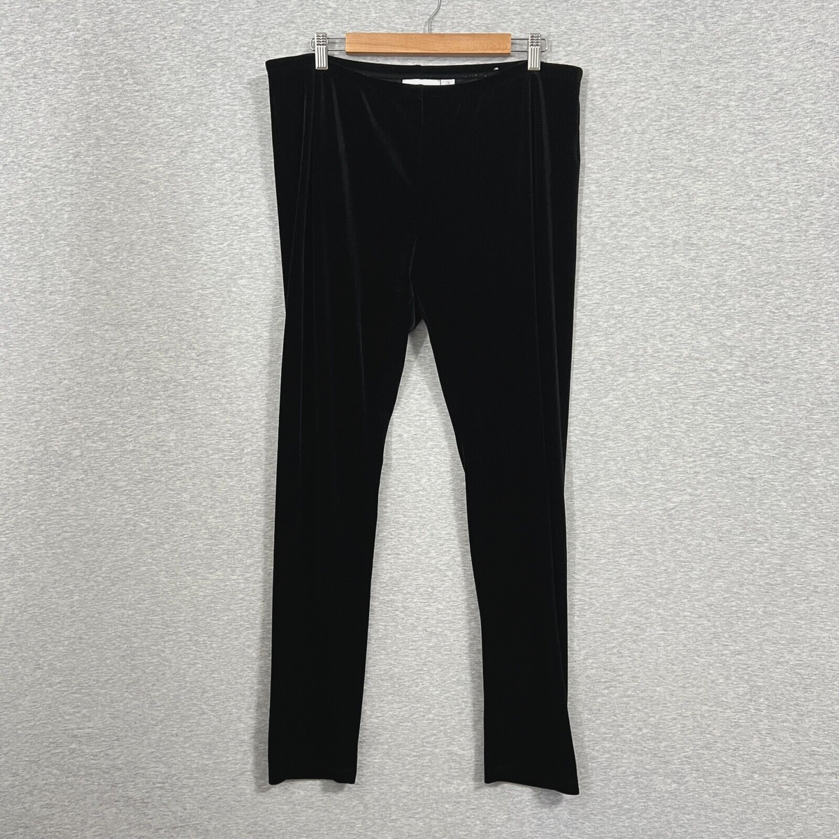 Chicos Velour Velvet Dress Pants Womens XL 3 Black Tapered Christmas  Holiday | eBay