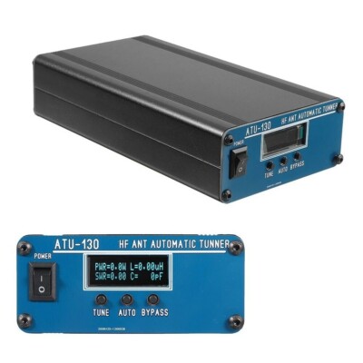 HamGeek ATU-130 150W 3.5-54MHz HF Automatic Antenna Tuner Shortwave Antenna Blue