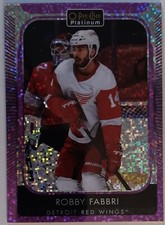2021-22 OPC Platinum Robby Fabbri Violet Pixels Card #86 Detroit Red Wings