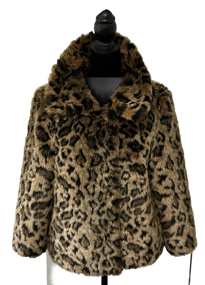 Abrigo Juicy Couture M Imitación Piel Leopardo Vintage Y2K Manga 3/4 Sra. Robinson ¡RAWR! Foto 2 de 4