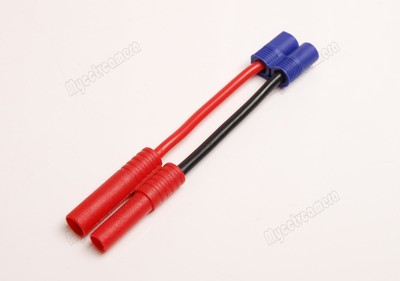 Male EC3 to 4mm 4.0mm Bullet Connector Control Line 14AWG for RC HXT Accessory