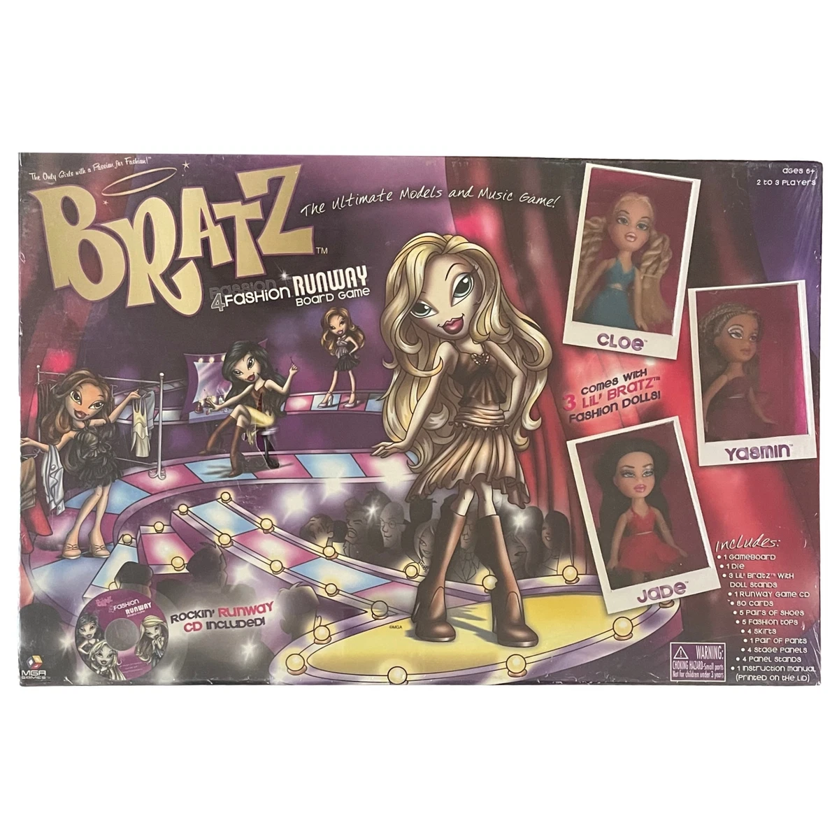 Bratz Passion For Fashion Runway Board Game Models Music Girls