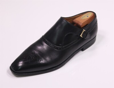 Berluti Black Leather Monk Strap Loafers Men's Eu 44 - UK 10 - US 11
