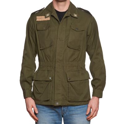 Vintage M.C.M Italian Army Rome 80s Green Cotton Military Field