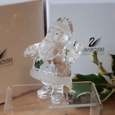 Rare Swarovski Silver Crystal SANTA CLAUS  221362 mint retired