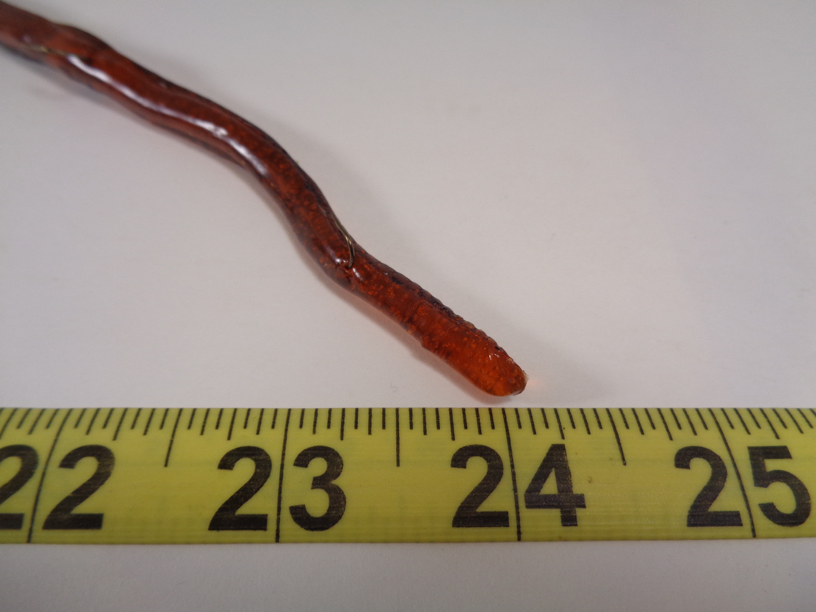 Lot of 5 Vintage Yakima Bait Charleys 6" Fishing Worm Snagless Crawdad Orange GS