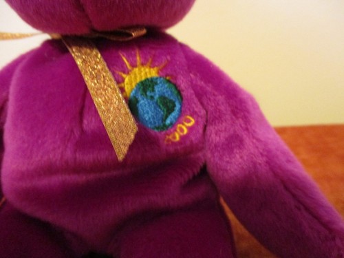 TY Beanie Babies Purple "MILLENNIUM" Bear 1999, Retired COLLECTIBLE W/ERRORS - Picture 4 of 8