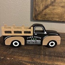 Holiday CHRISTMAS Truck TREE FARM Decoration Holiday Winter Tabletop Decor