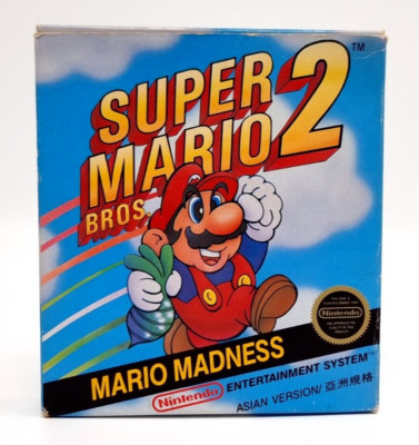 Super Mario Bros 2 Nintendo NES ASI Version Small Box 5 Screw Ultra Rare W Box