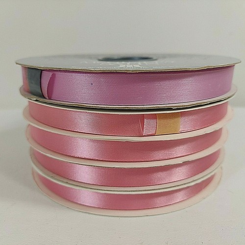 Pink Violet Acetate Satin Ribbon 5 Rolls 100yds Each Floral Gift Crafts DIY NEW - Picture 6 of 6